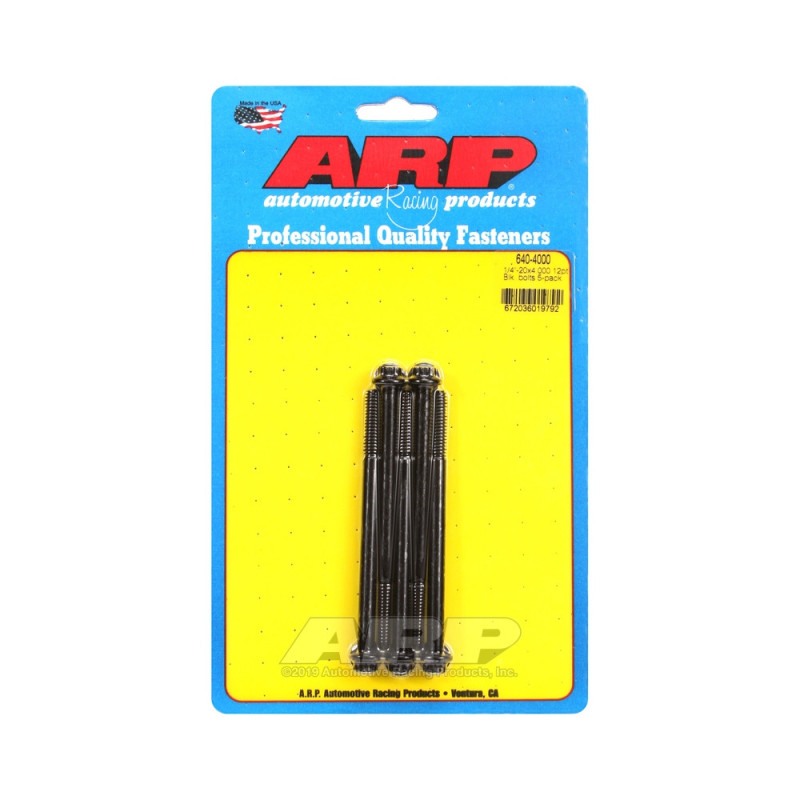 Set de șuruburi și piulițe universale ARP 1/4-20 – Black Oxyde, 12 bucăți x 5 - ARP-640-4000 - 640-4000 - 3666618193182